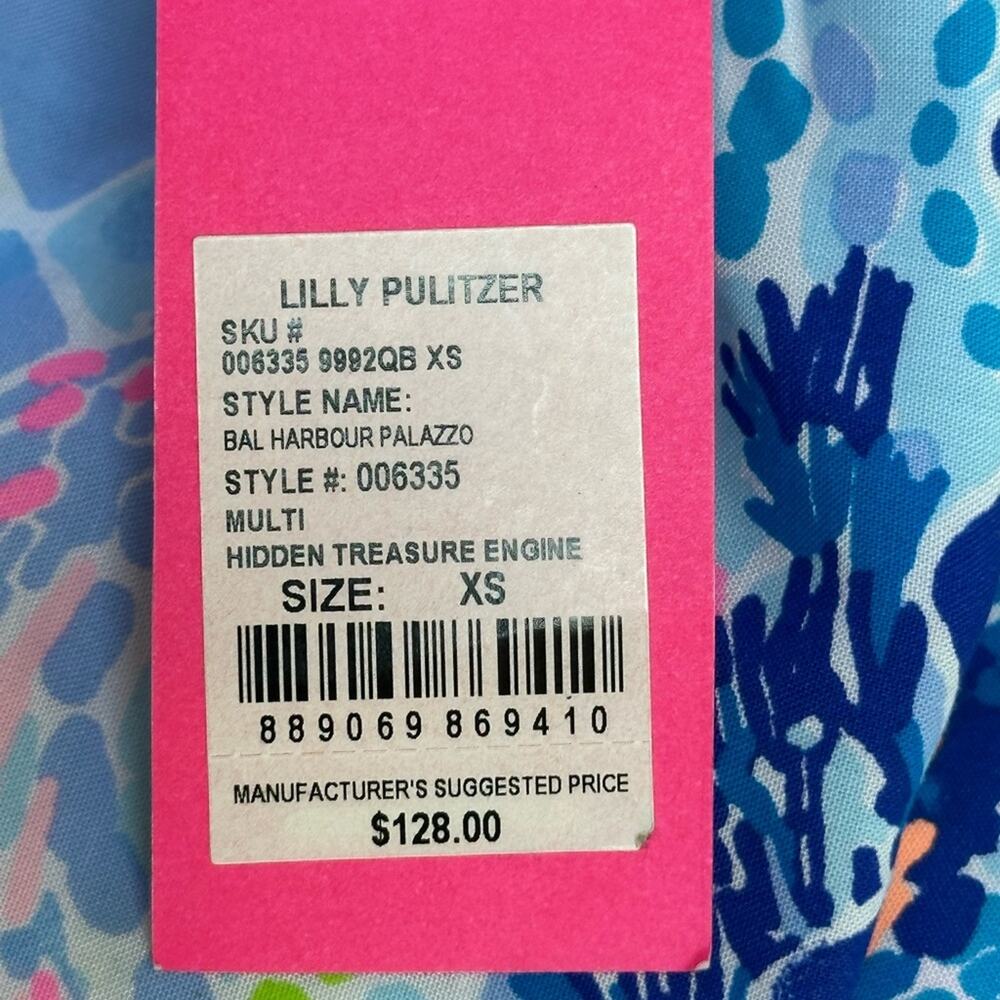 Lilly Pulitzer NWT Bal Harbour Palazzo Pants Hidden Treasure Size XS - Picture 3 of 7